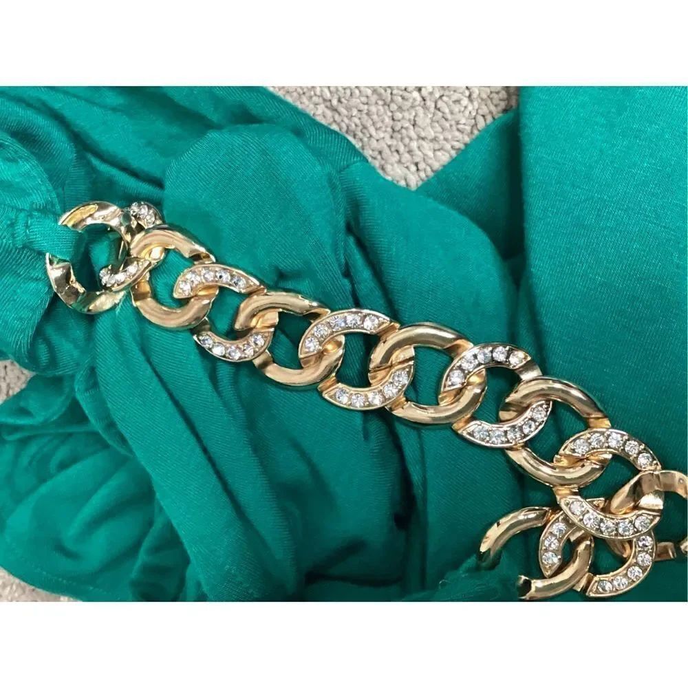 New. SKY long sleeve embellished Kelly green dress. RUNS SMALL. Normally $200 - Picture 8 of 8